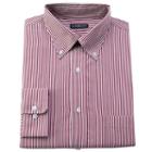 Big & Tall Croft & Barrow&reg; Striped Easy-care Button-down Collar Dress Shirt, Men's, Size: 19 38/9t, Red
