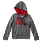 Boys 4-7 Puma Textured Logo Space-dyed Hoodie, Boy's, Size: 5, Grey (charcoal)