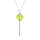 Amore By Simone I. Smith A Sweet Touch Of Hope Platinum Over Silver Crystal Lollipop Pendant, Women's, Size: 26, Yellow