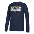 Men's Adidas Buffalo Sabres Dassler Long-sleeved Tee, Size: Xl, Blue (navy)