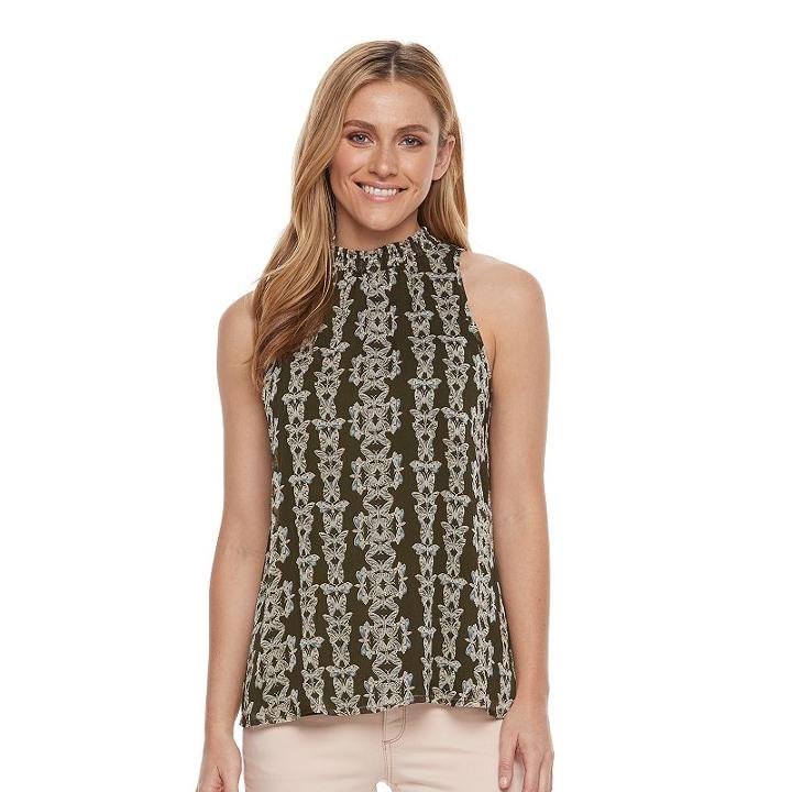 Women's Sonoma Goods For Life&trade; Halter Tank, Size: Medium, Green