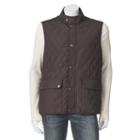 Men's Towne Diamond Quilted Vest, Size: Medium, Med Brown