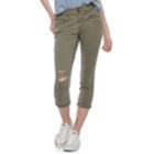 Juniors' So&reg; Twill Cropped Leggings, Teens, Size: 11, Green