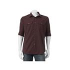 Men's Apt. 9 Modern-fit Roll-tab Button-down Shirt, Size: Medium, Red