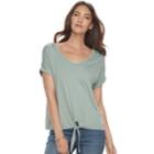 Women's Juicy Couture Tie-front Tee, Size: Xs, Lt Green
