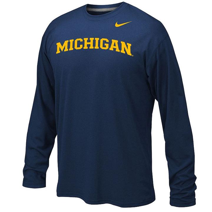 Boys 8-20 Nike Michigan Wolverines Legend Tee Set, Size: Xl 18-20, Blue (navy)