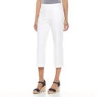 Women's Dana Buchman Pull-on Crop Pants, Size: 10, White