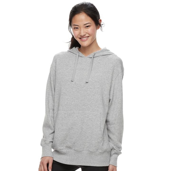 Juniors' So&reg; Oversized Pullover Tunic Hoodie, Teens, Size: Medium, Med Grey
