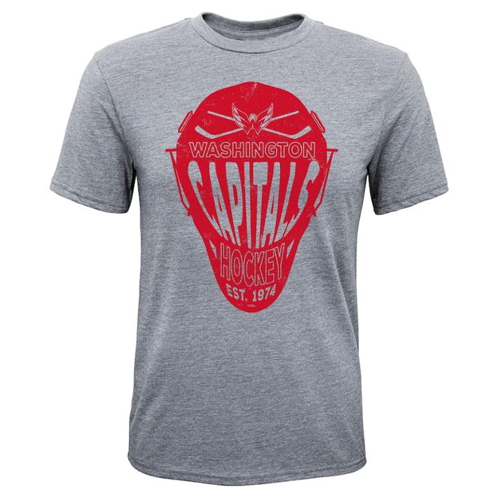 Boys 8-20 Washington Capitals Helmet Goals Tee, Size: L 14-16, Grey