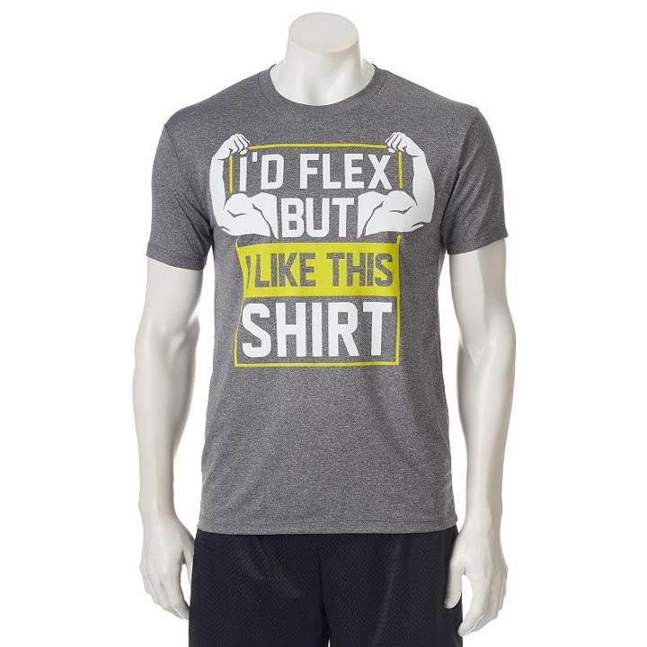 Men's Tek Gear&reg; I'd Flex, But I Like This Shirt Tee, Size: Medium, Grey Other