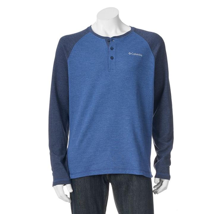 Men's Columbia Thomas Meadows Classic-fit Performance Henley, Size: Small, Light Blue