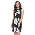 Petite Suite 7 Leaf Sheath Dress, Women's, Size: 4 Petite, Black