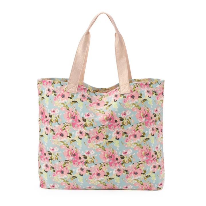 Floral Tote, Women's, Turquoise/blue (turq/aqua)