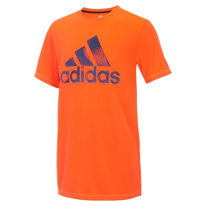 Boys 8-20 Adidas Pattern Filled Logo Graphic Tee, Size: Medium, Brt Red