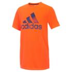 Boys 8-20 Adidas Pattern Filled Logo Graphic Tee, Size: Medium, Brt Red