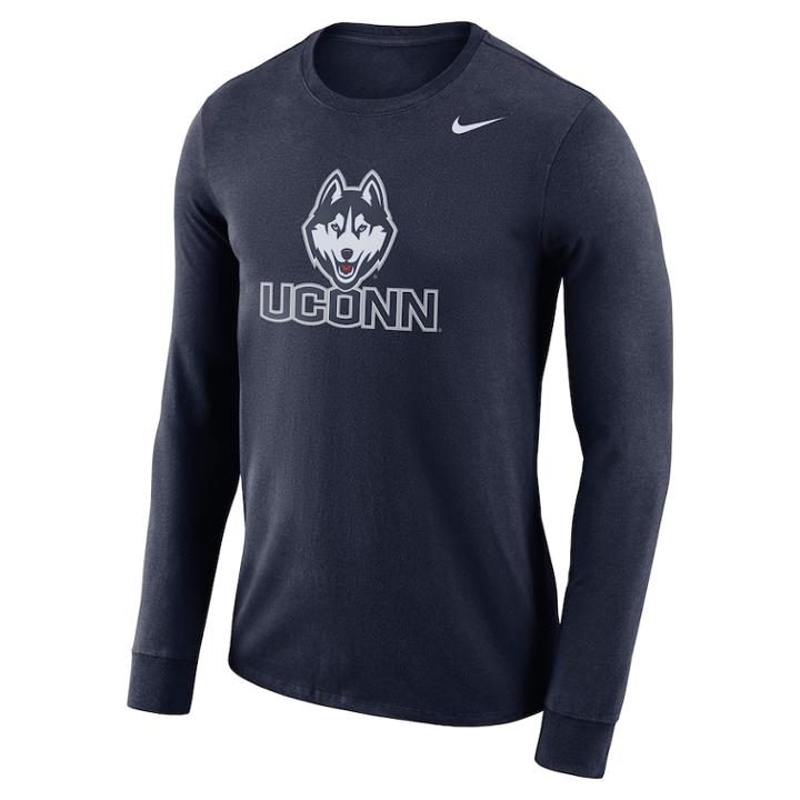 Men's Nike Uconn Huskies Dri-fit Logo Tee, Size: Xl, Blue (navy)