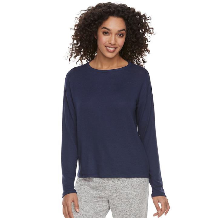 Women's Sonoma Goods For Life&trade; Crewneck Sweatshirt, Size: Xxl, Blue