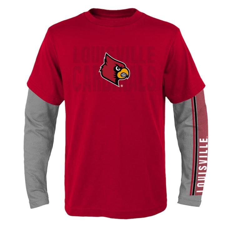 Boys 8-20 Louisville Cardinals Playmaker Tee Set, Size: M 10-12, Dark Red