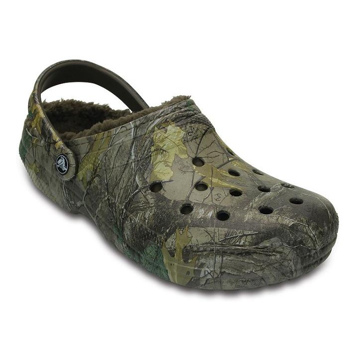 Crocs Classic Realtree Xtra Fuzz Lined Adult Clogs, Size: 8, Beige Oth