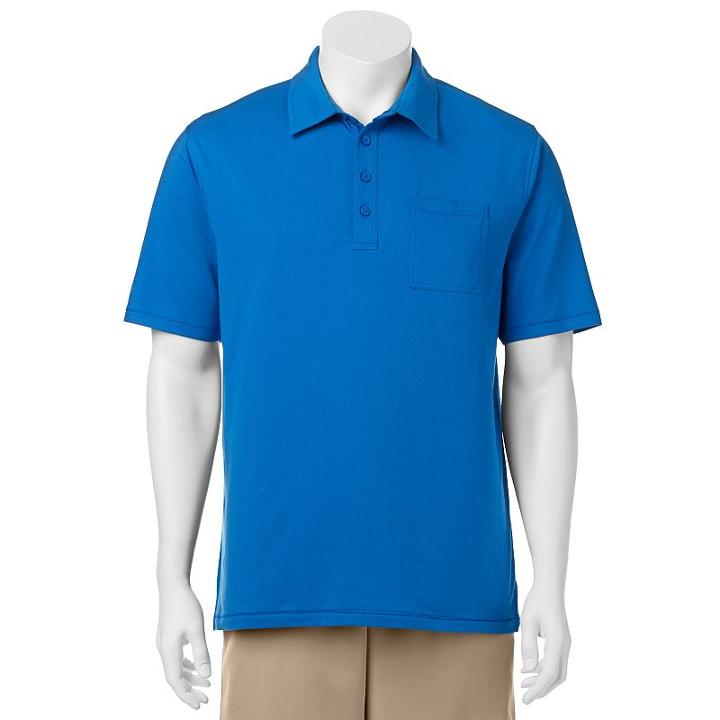 Men's C-buk By Cutter & Buck Dunes Slim-fit Solid Performance Pocket Golf Polo, Size: Xl, Blue