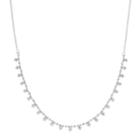 Diamond-shaped Collar Necklace, Women's, Natural