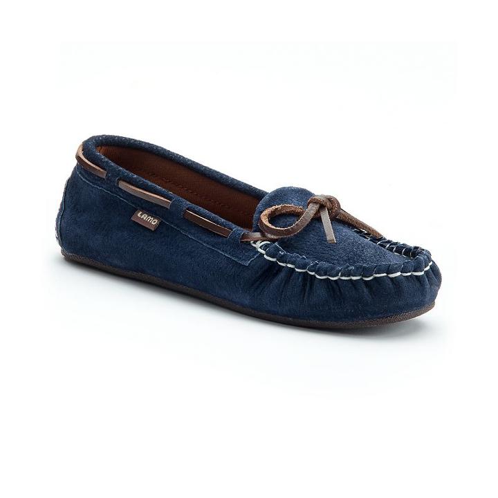 Lamo Women's Sabrina Moccasin Slippers, Girl's, Size: 8, Blue