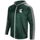Men's Campus Heritage Michigan State Spartans Sleet Full-zip Hoodie, Size: Large, Dark Green