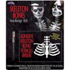 Adult Skeleton Bones Makeup Kit Costume Accessory, Multicolor