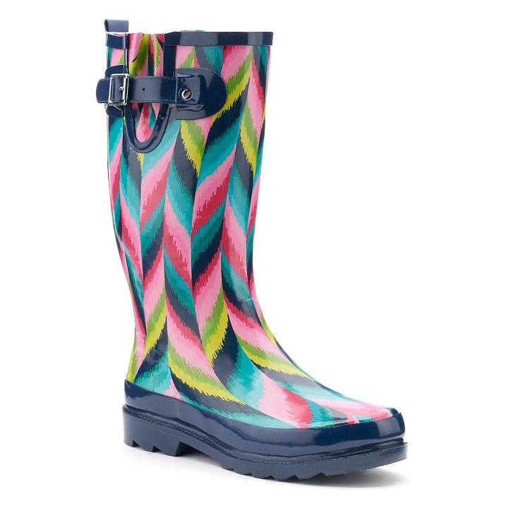 Western Chief Women's Waterproof Rain Boots, Size: Medium (8), Blue (navy)