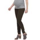 Maternity A:glow Full Belly Panel Sateen Skinny Pants, Women's, Size: 18-mat, Green