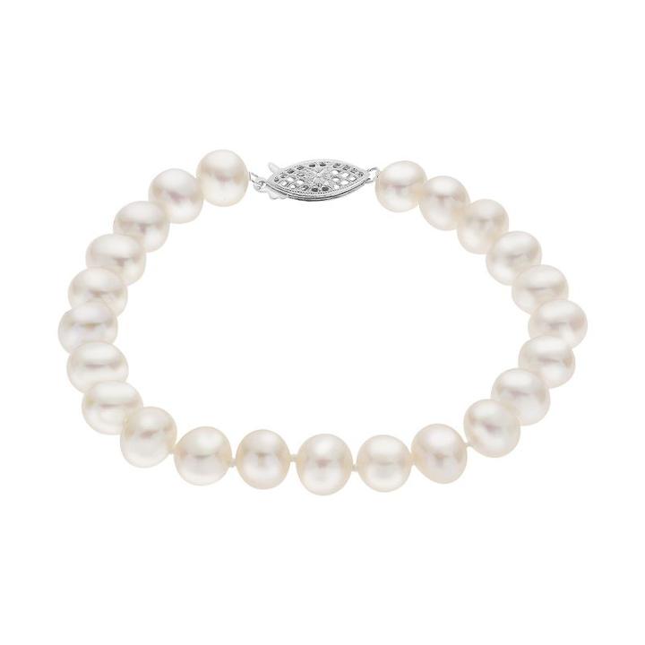 Pearlustre By Imperial 7-7.5 Mm Freshwater Cultured Pearl Bracelet - 8 In, Women's, Size: 8, White