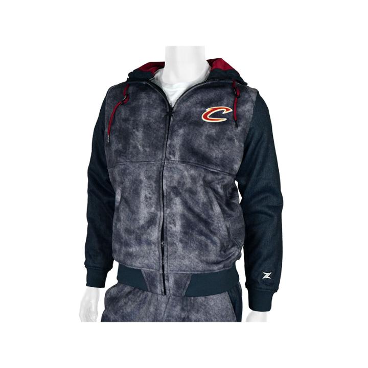 Men's Zipway Cleveland Cavaliers Denim Effect Fleece Hoodie, Size: Xxl, Ovrfl Oth