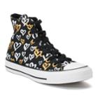 Women's Converse Chuck Taylor All Star Heart Print High Top Sneakers, Size: 10, Black