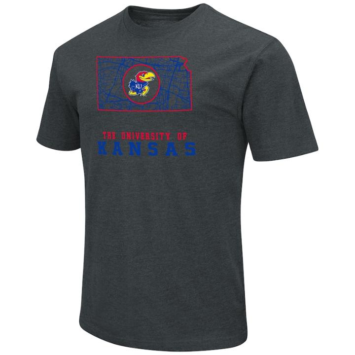 Men's Kansas Jayhawks State Tee, Size: Large, Dark Blue