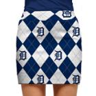 Women's Loudmouth Detroit Tigers Golf Argyle Skort, Size: 14, Blue (navy)