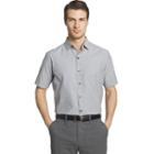Men's Van Heusen Air Wovens Classic-fit Poplin Performance Button-down Shirt, Size: Xl, Med Grey