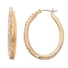 Napier Crisscross Oval Hoop Earrings, Women's, Gold