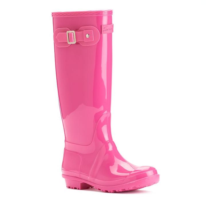 Seven7 British Girl Women's Waterproof Rain Boots, Size: 11, Pink