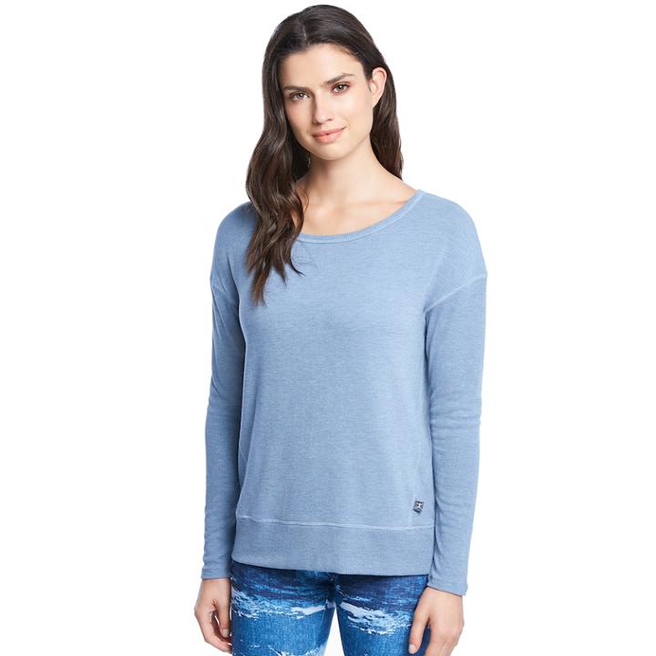 Women's Danskin Cross Back Pullover, Size: Medium, Med Blue