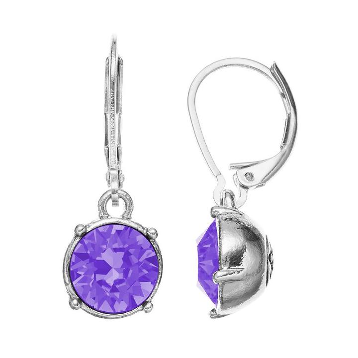 Dana Buchman Circle Drop Earrings, Women's, Purple