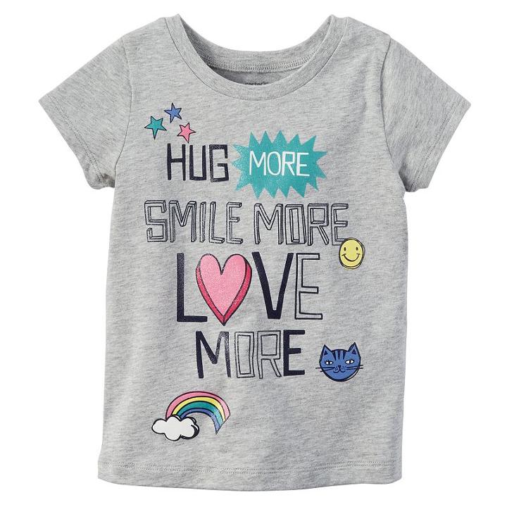 Girls 4-8 Carter's Animal Tee, Size: 6x, Light Grey