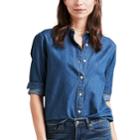 Women's Levi's&reg; Ultimate Boyfriend Button-back Shirt, Size: Medium, Med Blue