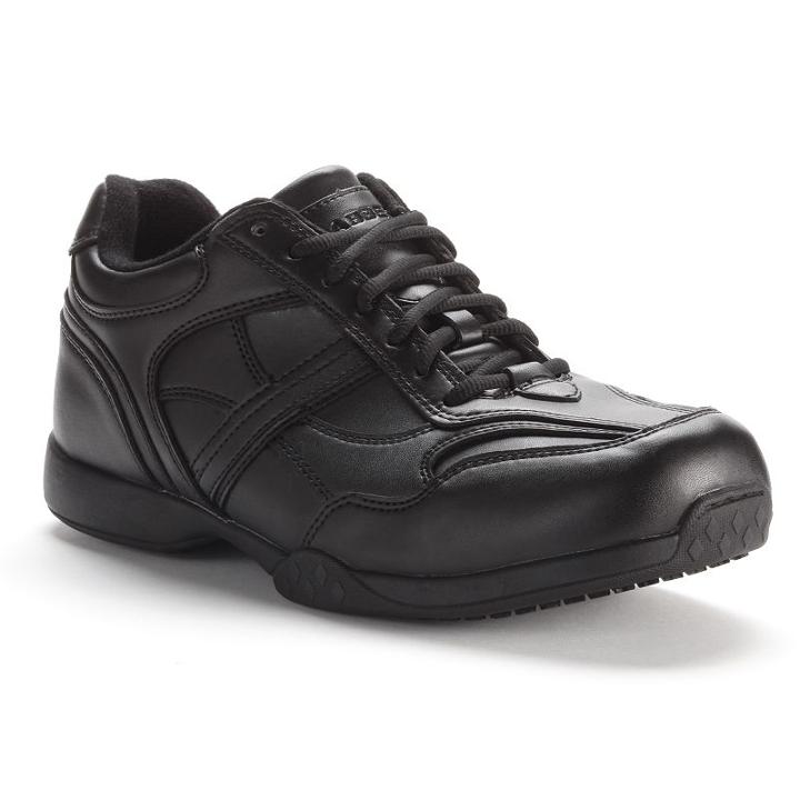 Grabbers Calypso Men's Slip-resistant Euro Oxford Work Shoes, Size: Medium (7.5), Black
