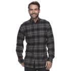 Men's Croft & Barrow&reg; True Comfort Plaid Classic-fit Flannel Button-down Shirt, Size: Xxl, Grey