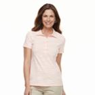 Women's Croft & Barrow&reg; Classic Polo, Size: Xs, Med Pink