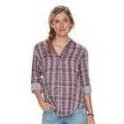 Women's Sonoma Goods For Life&trade; Print Popover Shirt, Size: Xl, Purple