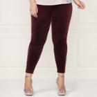 Lc Lauren Conrad Runway Collection Velvet Leggings - Plus Size, Women's, Size: 2xl, Dark Pink