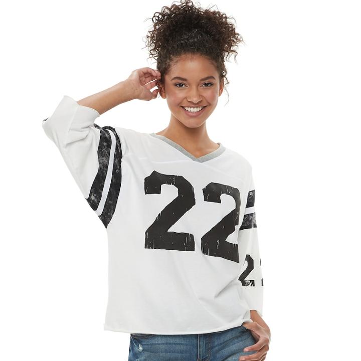 Juniors' Vanilla Star 22 Football Jersey, Teens, Size: Xl, White