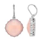 Simply Vera Vera Wang Simulated Crystal Cushion Drop Earrings, Women's, Pink