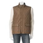 Men's Towne Diamond Quilted Vest, Size: Small, Beige Over